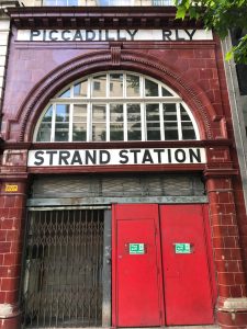 The defunct Strand station that became the now defunct Aldwych tube station